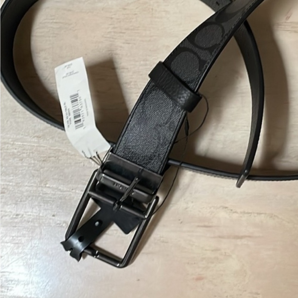 Coach Black Belt with Sleek “C”Design Men's Size 38